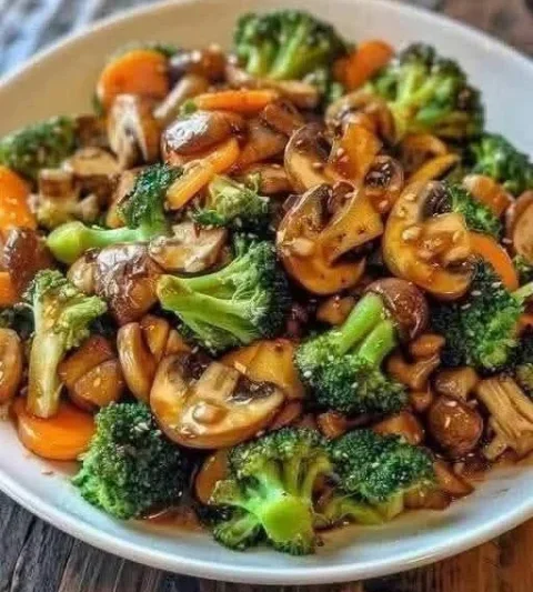 Broccoli, Carrot, and Mushroom Stir-Fry