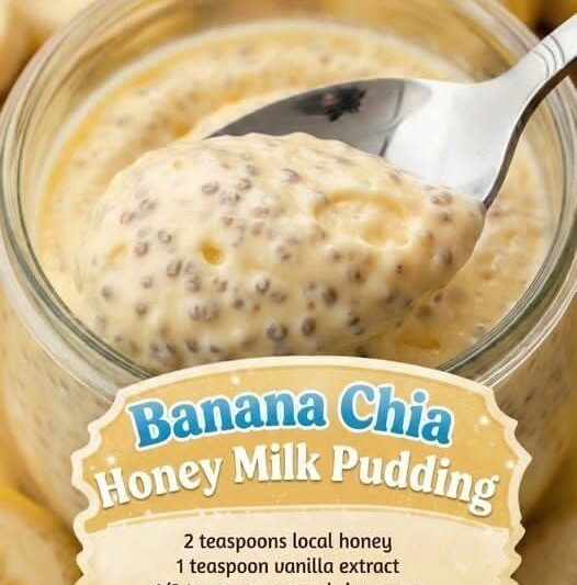 Banana Chia Honey Milk Pudding
