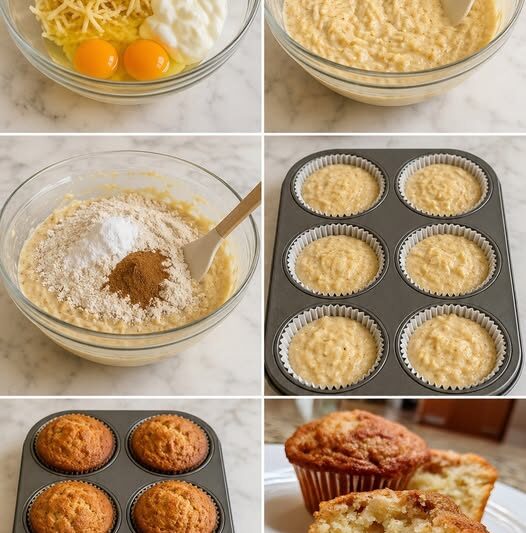 Fluffy Apple Yogurt Muffins