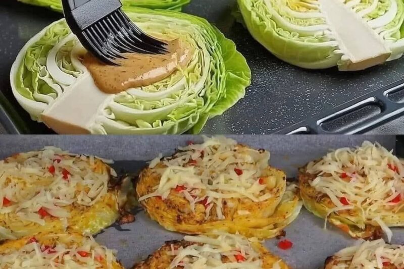 Cheesy Roasted Cabbage Steaks