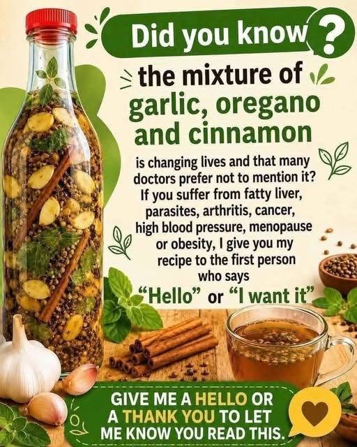 Garlic, Oregano and Cinnamon Remedy……