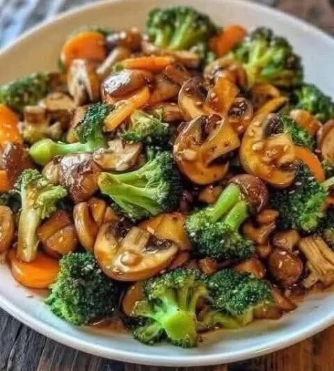 Broccoli, Carrot, and Mushroom Stir-Fry