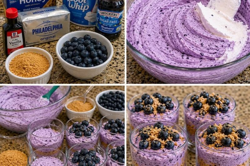 Blueberry Cream Cheese Graham Cracker Dessert: A Simple No-Bake Treat
