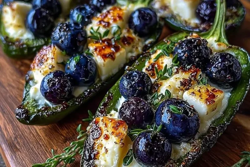 Blueberry Brie Jalapeño Poppers