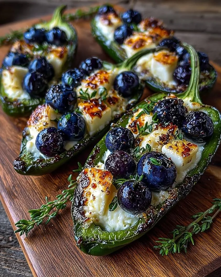 Blueberry Brie Jalapeño Poppers