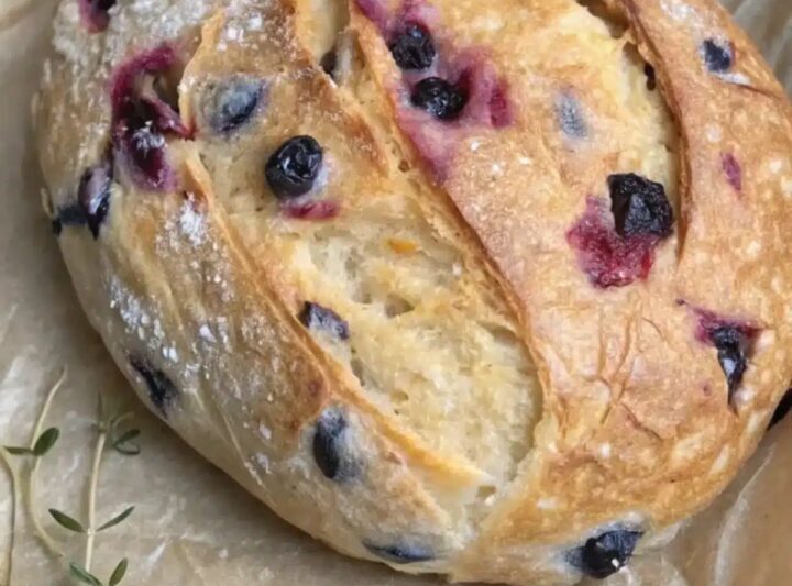 Blueberry Lemon Cream Cheese Sourdough Bread